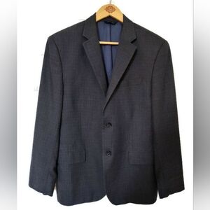 Mens Size 42 Short Banana Republic Dark Gray Blue Corporate Blazer Jacket